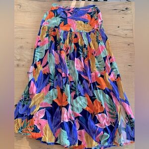 Abel the Label Leonard Tropical FloralPurple Orange Maxi Skirt Women’s XS Prelov
